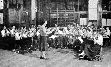 Brass Band in a Secondary Modern School. Crown copyright