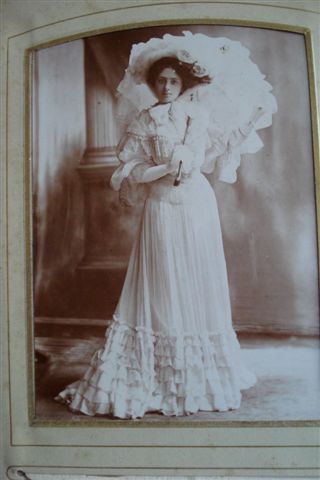 Kate toured in J.M. Barrie’s Quality Street and was photographed, in costume, in a Dublin studio in October 1903